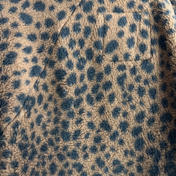 Abercrombie And Fitch Leopard Deep Pile Snap Button Jacket Size XL - Picture 6 of 10